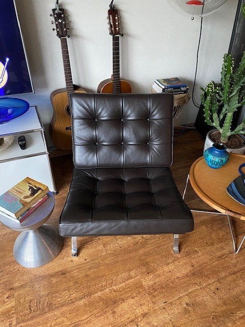 vintage design Robert Haussmann De Sede RH-301 fauteuil, Ophalen, Cassina knoll mies van der rohe artifort de sede leolux, 75 tot 100 cm