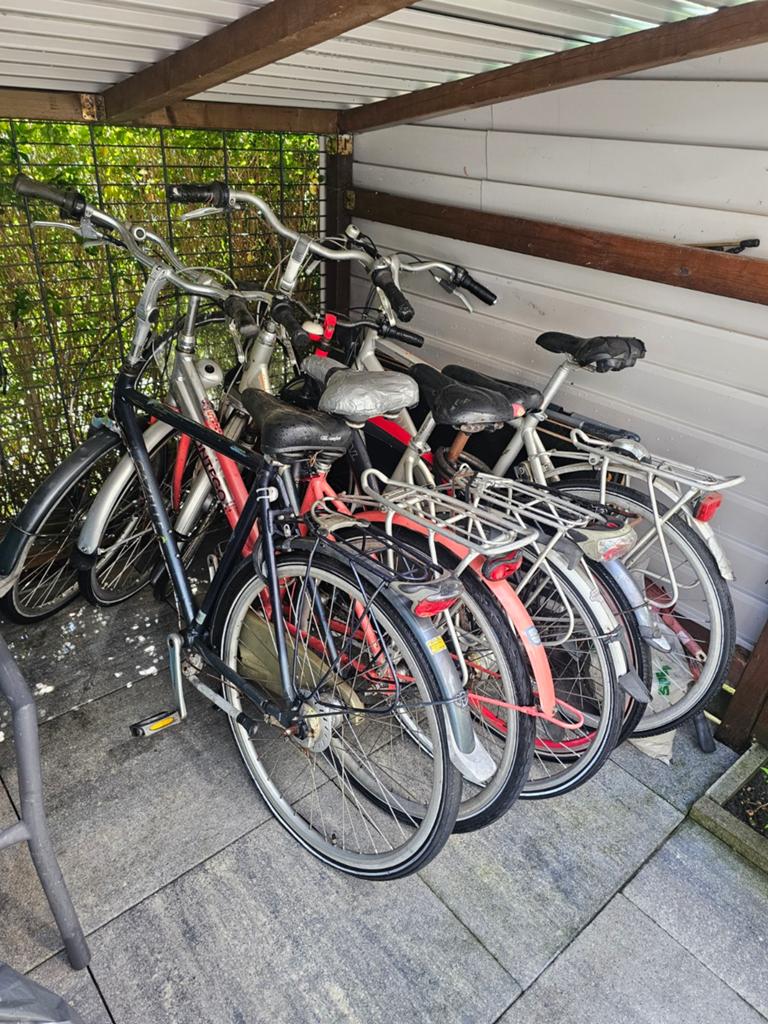 Partij gebruikte fietsen - Diverse merken en modellen, Fietsen en Brommers, Velgrem, Versnellingen, Ophalen, Overige merken