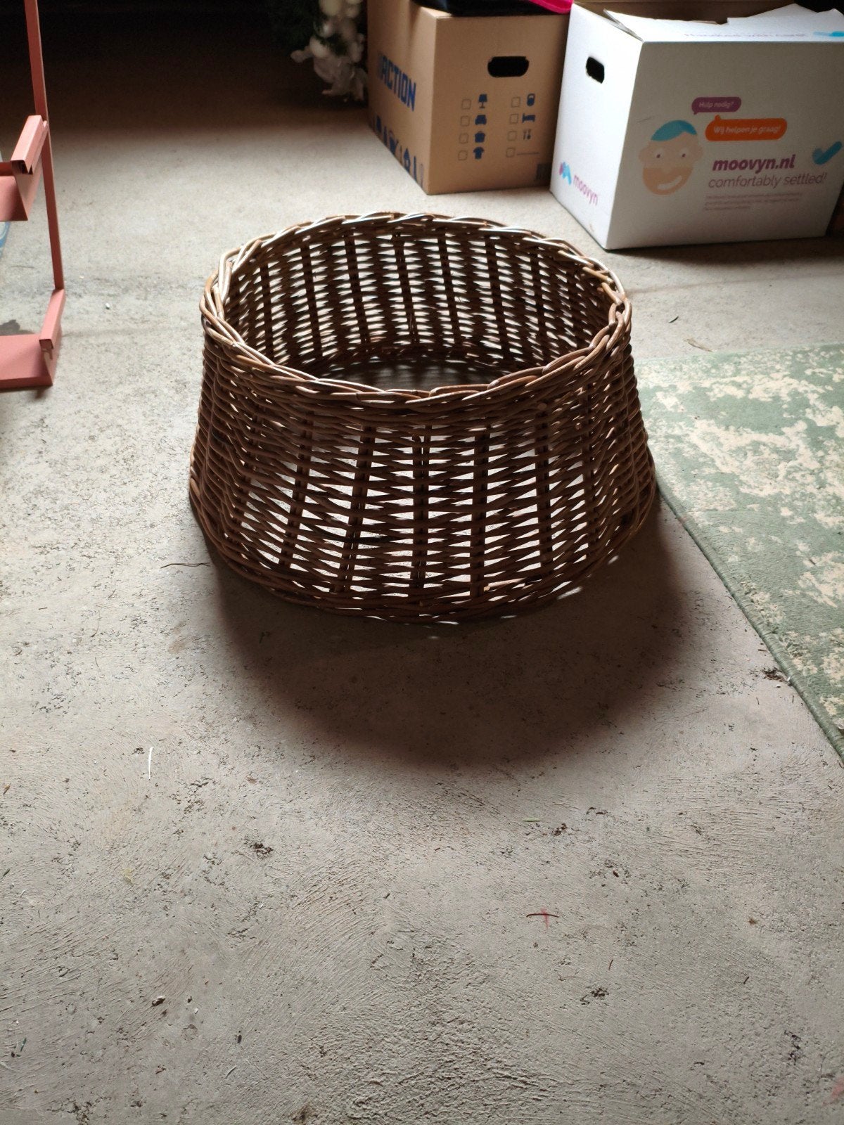 Rotan mand - Rond - Gebruikt, Gebruikt, Gevlochten, Mand, Rond