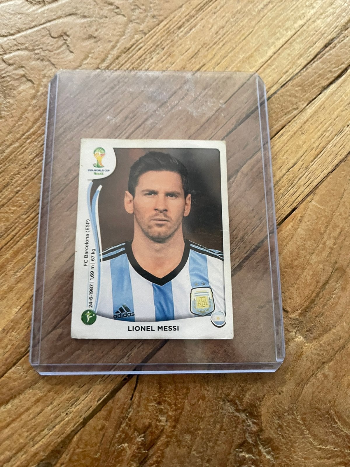 Lionel Messi #430 Panini WK 2014 Brazil – Argentina Sticker, Ophalen of Verzenden, Zo goed als nieuw, Sticker