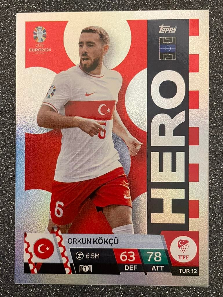 Topps EURO 2024    HERO    KÖKÇÜ    TÜRKIYE, Verzenden, Zo goed als nieuw, Plaatje