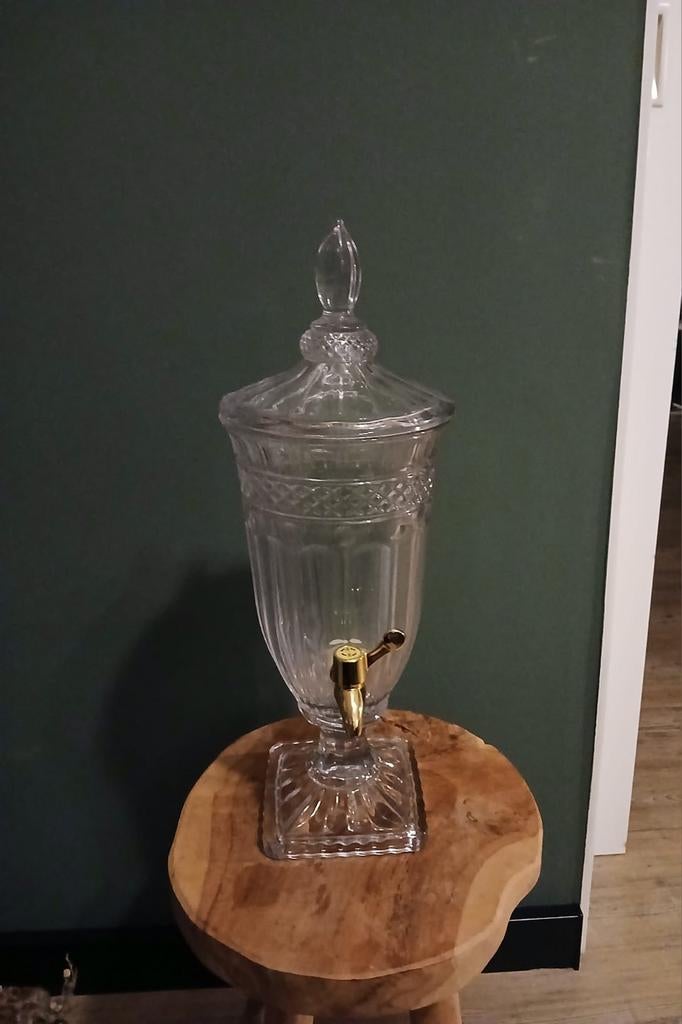 Glazen drankdispenser met kraantje, Huis en Inrichting, Keuken | Keukenbenodigdheden, Ophalen of Verzenden, Nieuw