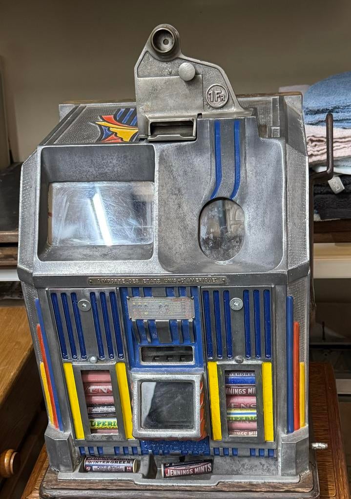 Slotmachine jennings duchess restauratie object, Verzamelen, Overige munten, Ophalen, Zo goed als nieuw