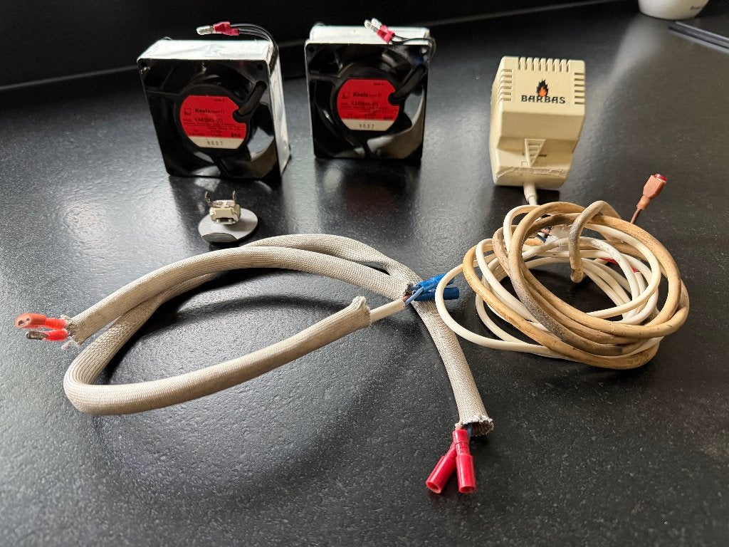 Barbas ventilatorset, compleet en werkend., Huis en Inrichting, Haarden, Gebruikt, Houthaard, Ophalen of Verzenden