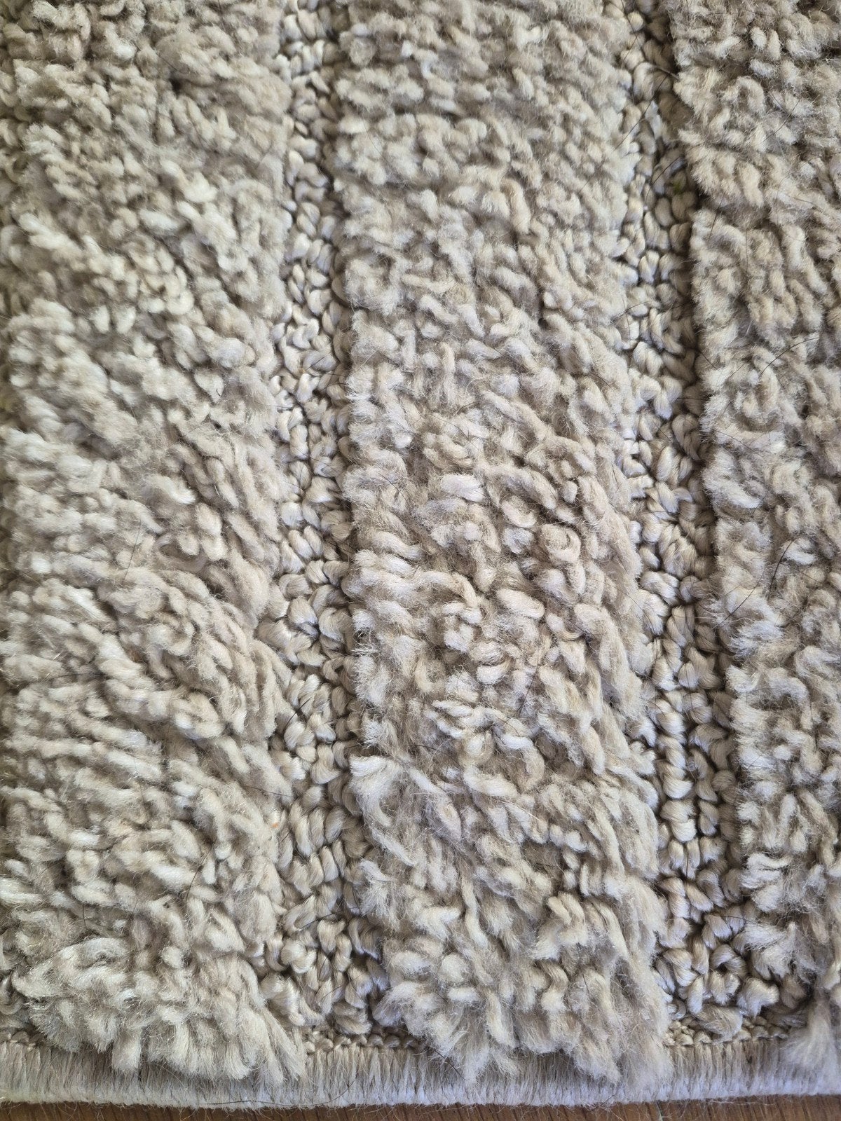 Modern rechthoekig vloerkleed 130x260cm, Ophalen, Gebruikt, Beige, 200 cm of meer
