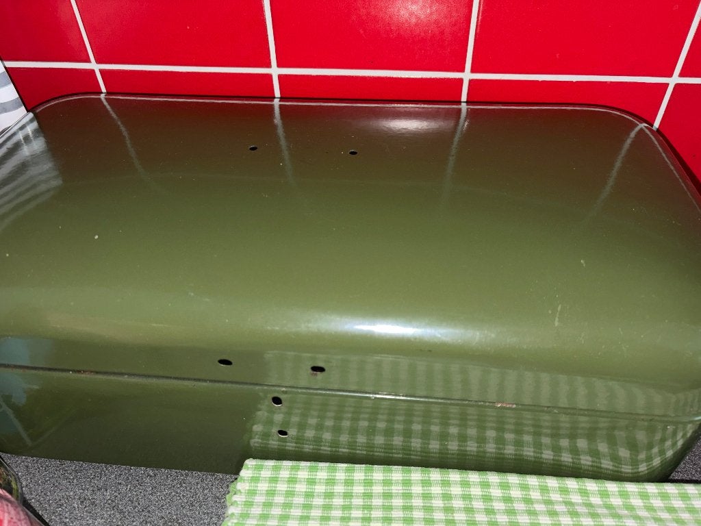 Emaile oude broodtrommel, Antiek en Kunst, Ophalen
