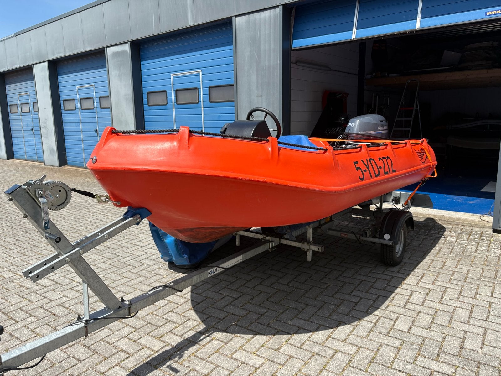Whaly 370 met Yamaha F20 (25PK), trailer en afdekzeil, Overige merken, Afdekzeil, Buitenboordmotor, Zo goed als nieuw