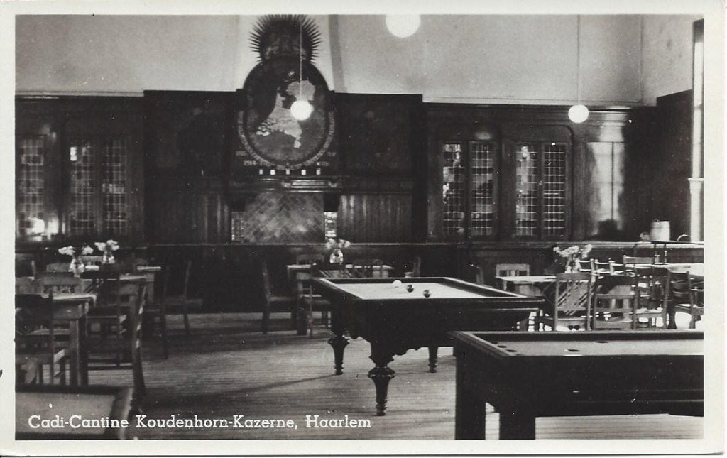 Haarlem, Cadi-Cantine Koudehorn-Kazerne, Interieur, 1947, Ophalen of Verzenden, 1940 tot 1960, Ongelopen, Noord-Holland