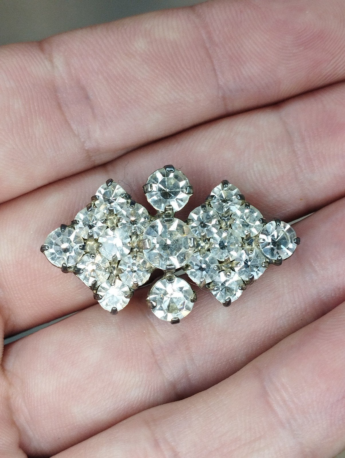 Prachtige vintage Art Deco broche, Ophalen of Verzenden, Zo goed als nieuw, Zilver, Overige materialen
