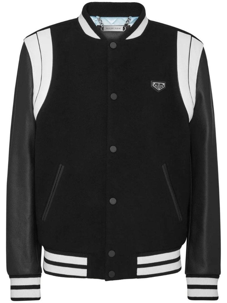 Philipp Plein Bomberjack – Maat M – Nieuw – Echt leer, Maat 48/50 (M), Zwart, Nieuw, Ophalen of Verzenden