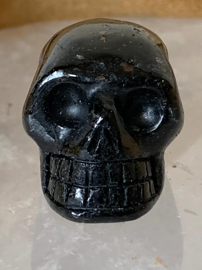 Toermalijn schorl schedel skull beschermt aura healing, Ophalen of Verzenden, Nieuw