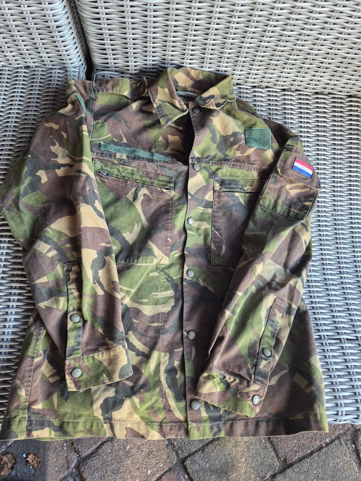 KL M93 basisjas, Woodland DPM 8000/9500, Ophalen of Verzenden, Landmacht, Nederland, Kleding of Schoenen