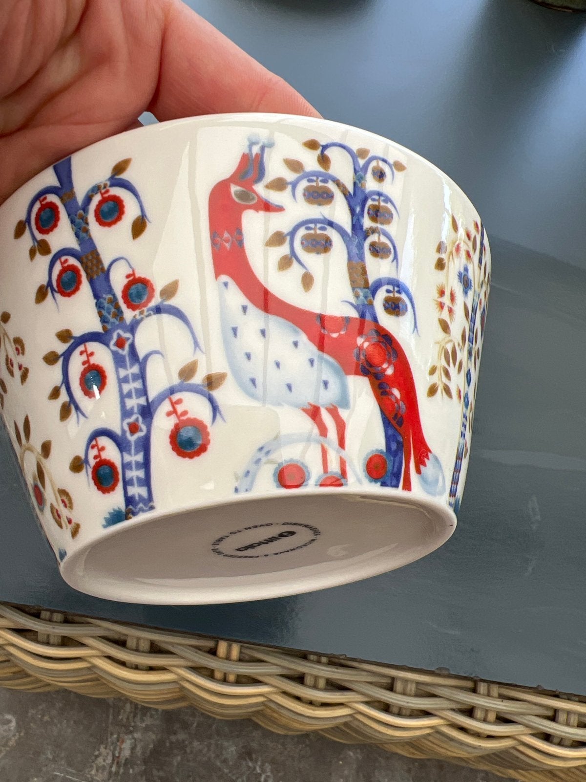 Iittala Taika schaal met vogel en uil decoratie 15cm, Porselein of Keramiek, Schaal, Vaatwasserbestendig, Rond