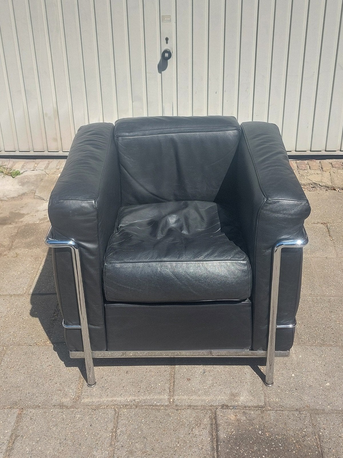 Originele Vintage Cassina LC2, Huis en Inrichting, Ophalen, Leer, 50 tot 75 cm, Bauhaus