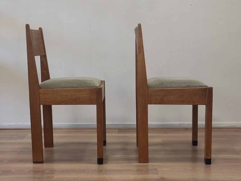 2x Art Deco stoel LOV Oosterbeek eetkamerstoel hout stoelen, Ophalen, Gebruikt, Twee, Bruin