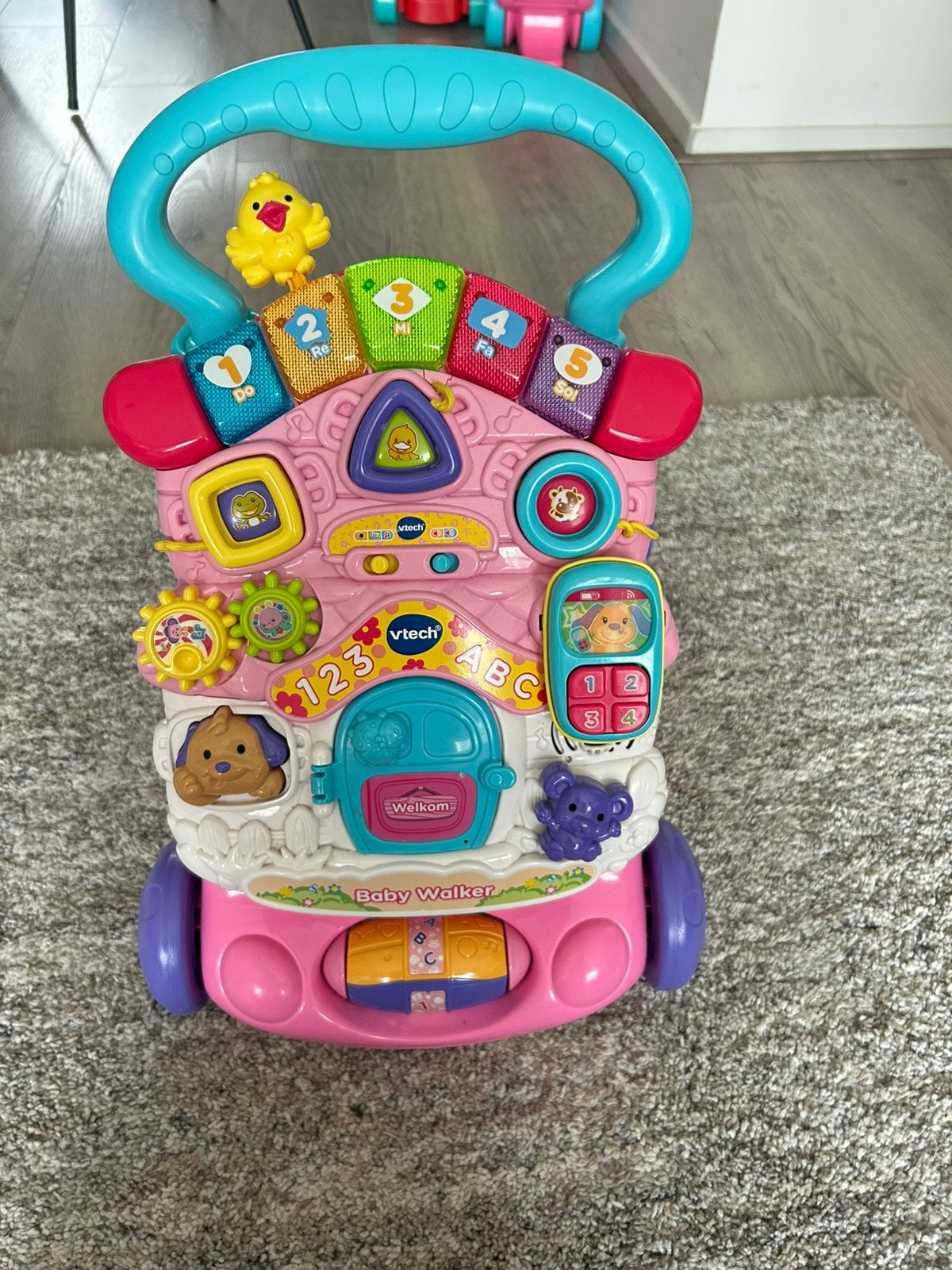Vtech loopwagen babywalker, Kinderen en Baby's, Speelgoed | Vtech, Ophalen, Zo goed als nieuw, 6 maanden tot 2 jaar
