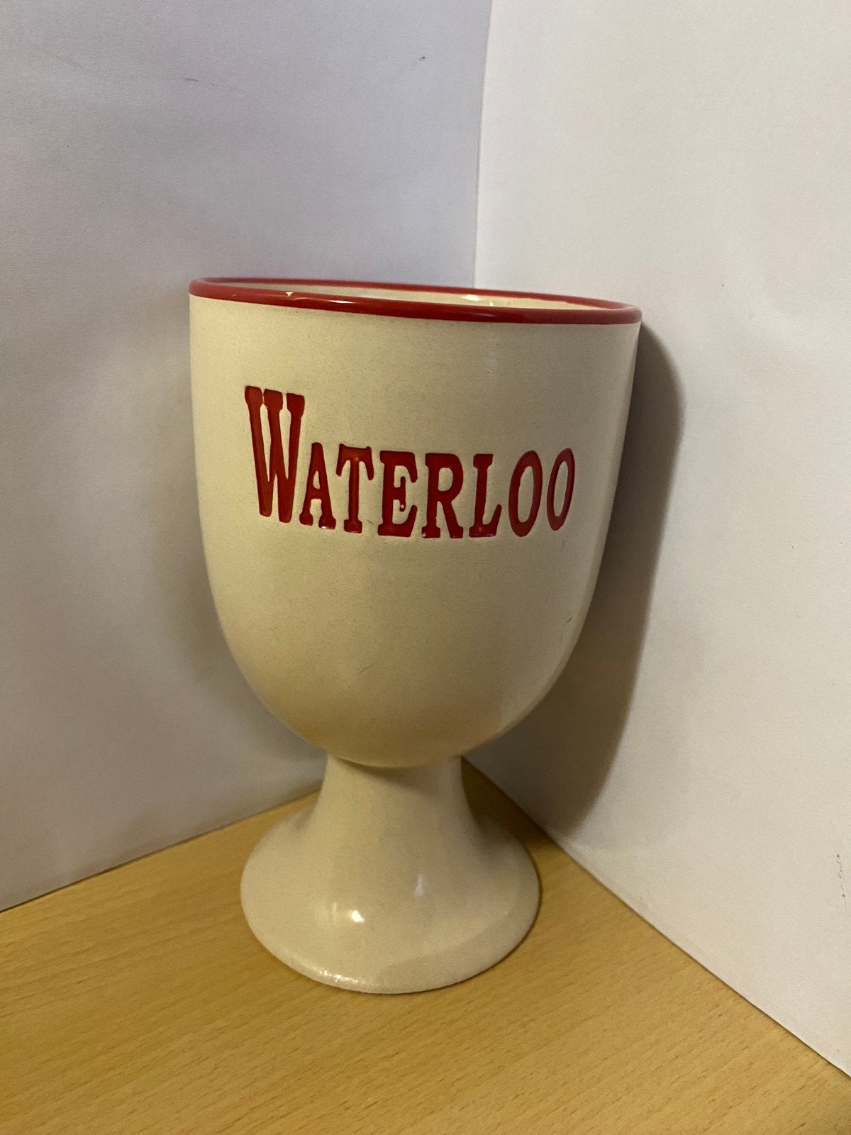 Waterloo bierkelk aardewerk 25cl - bierglas, Ophalen of Verzenden, Zo goed als nieuw, Glas of Glazen, Overige merken