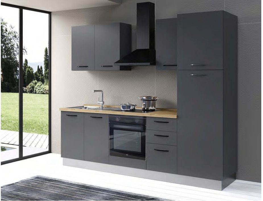 keuken Gilda zwart 255, Ophalen of Verzenden, Nieuw, Zwart, Enkelwandige keuken