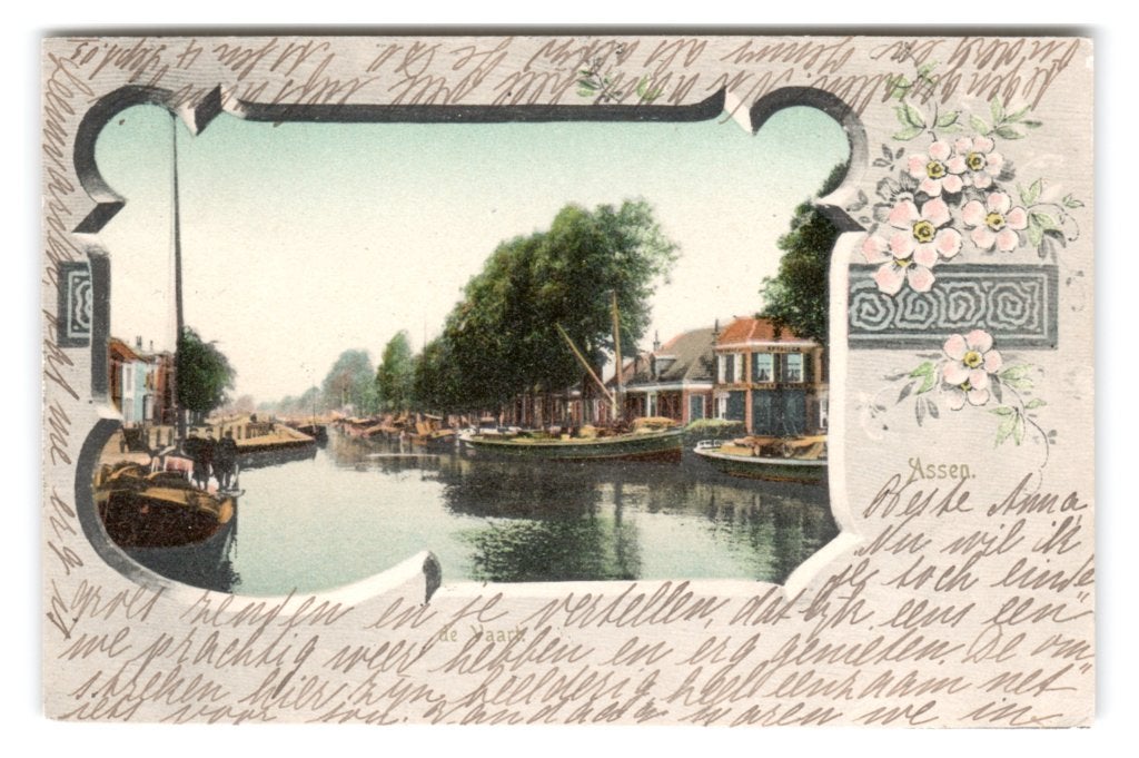 Assen, de Vaart, Verzamelen, Ophalen of Verzenden, Voor 1920, Gelopen, Drenthe