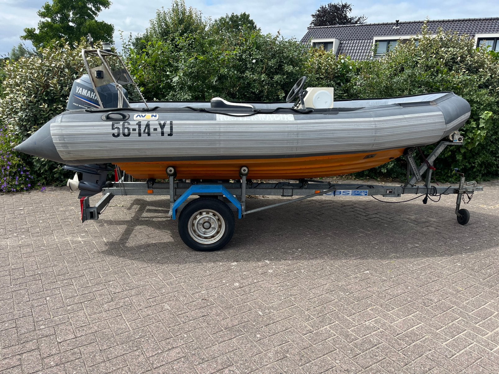 AVON SEARIDER 4.7 RIB met 60pk Yamaha 4-takt en trailer, Gebruikt, Peddels, 5 m, 2 m