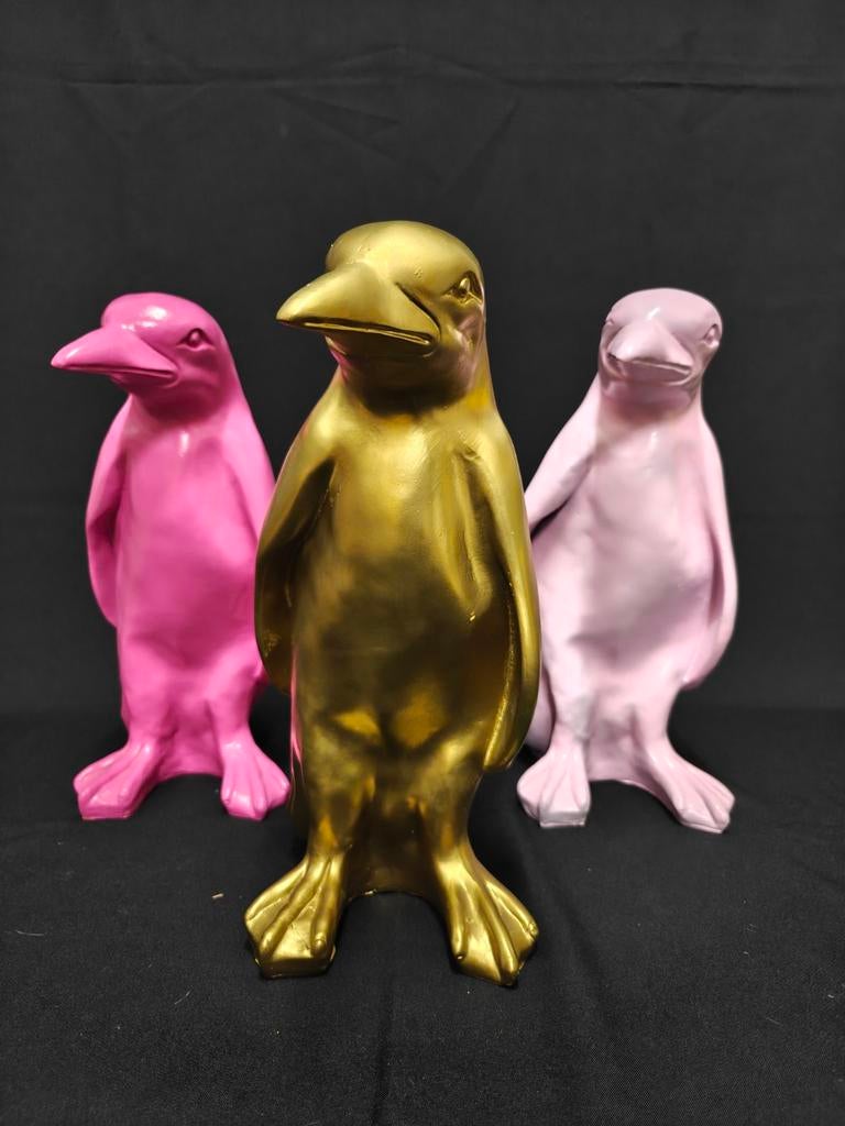 Pinguïns. Pingu. Pinguïn. Goud roze gekleurd, Verzamelen, Beelden en Beeldjes, Nieuw, Dier, Ophalen of Verzenden