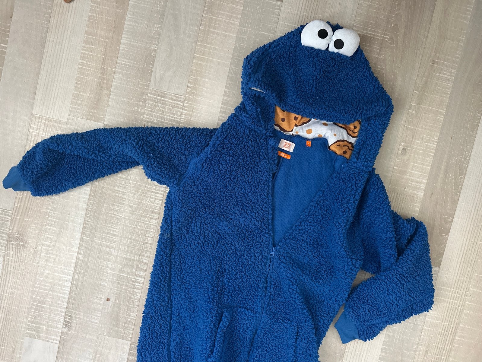 Koekiemonster onesie - Maat L - Oppo Suits, Carnaval, Maat 42/44 (L), Ophalen of Verzenden, Zo goed als nieuw
