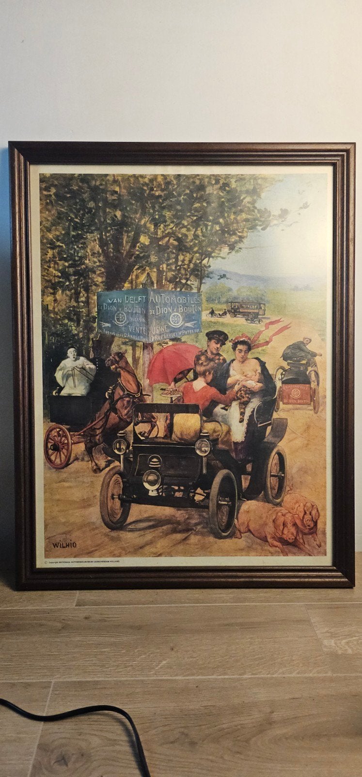 Wilio Automobilia Prent - Nationaal Automobielmuseum, Ophalen of Verzenden