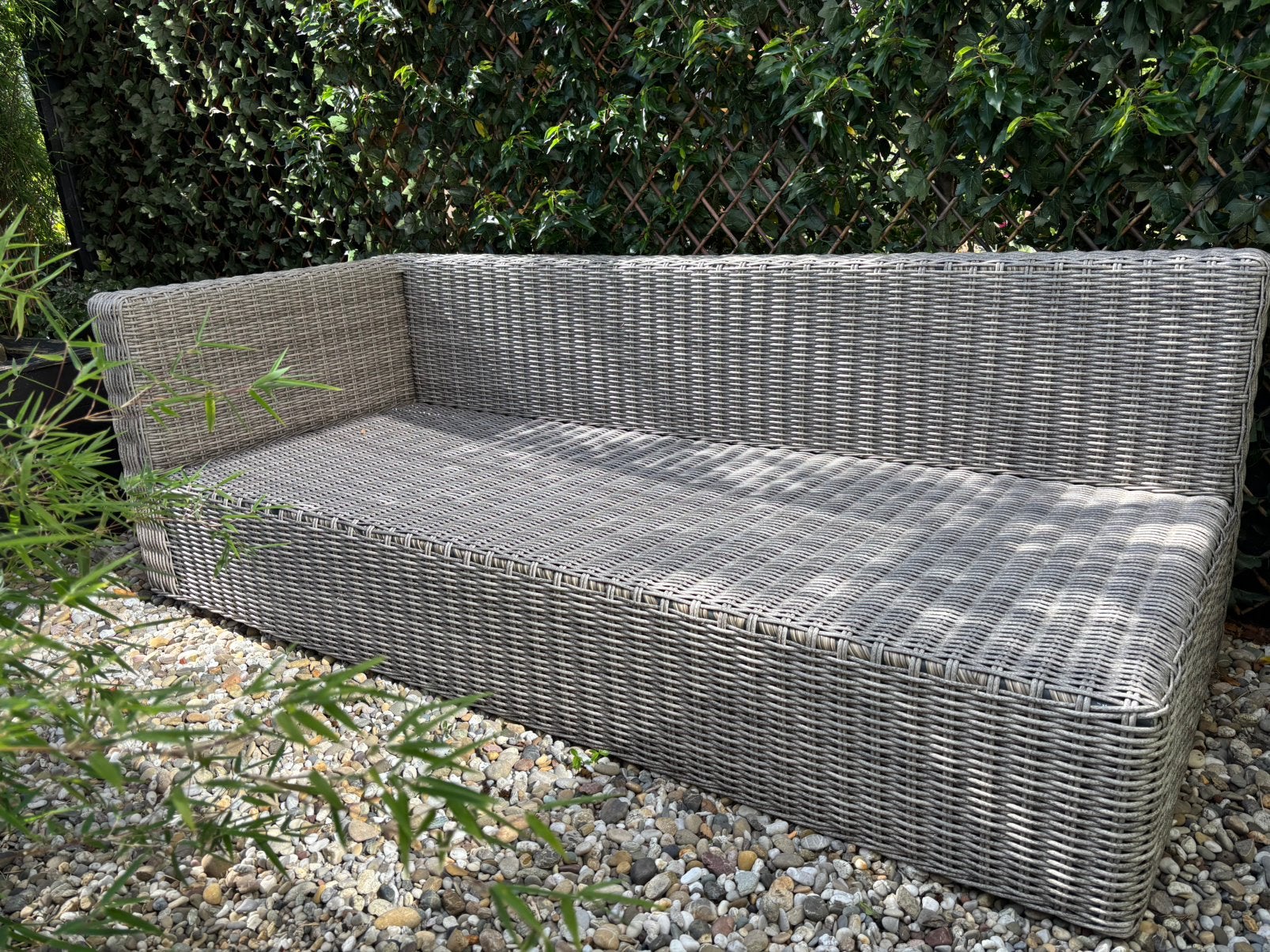 Prachtige kwaliteit loungebank Wicker, Tuin en Terras, Tuinsets en Loungesets, Ophalen, Zo goed als nieuw, Wicker
