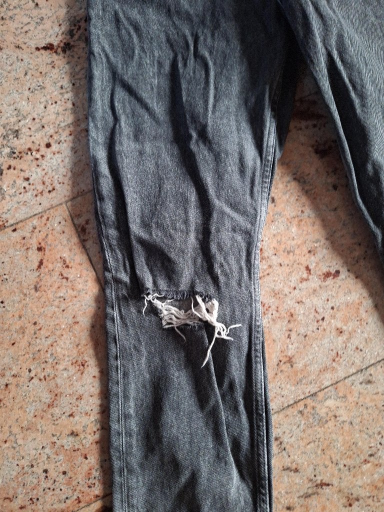 Calvin Klein used look jeans mt 12 XS, Verzenden, W27 (confectie 34) of kleiner, Grijs, Calvin Klein