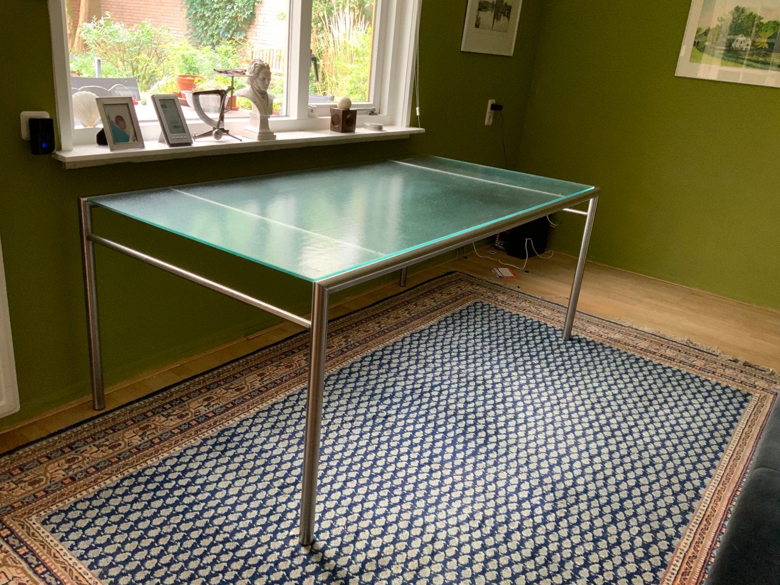 Eettafel, Ophalen, 50 tot 100 cm, Zo goed als nieuw, 150 tot 200 cm