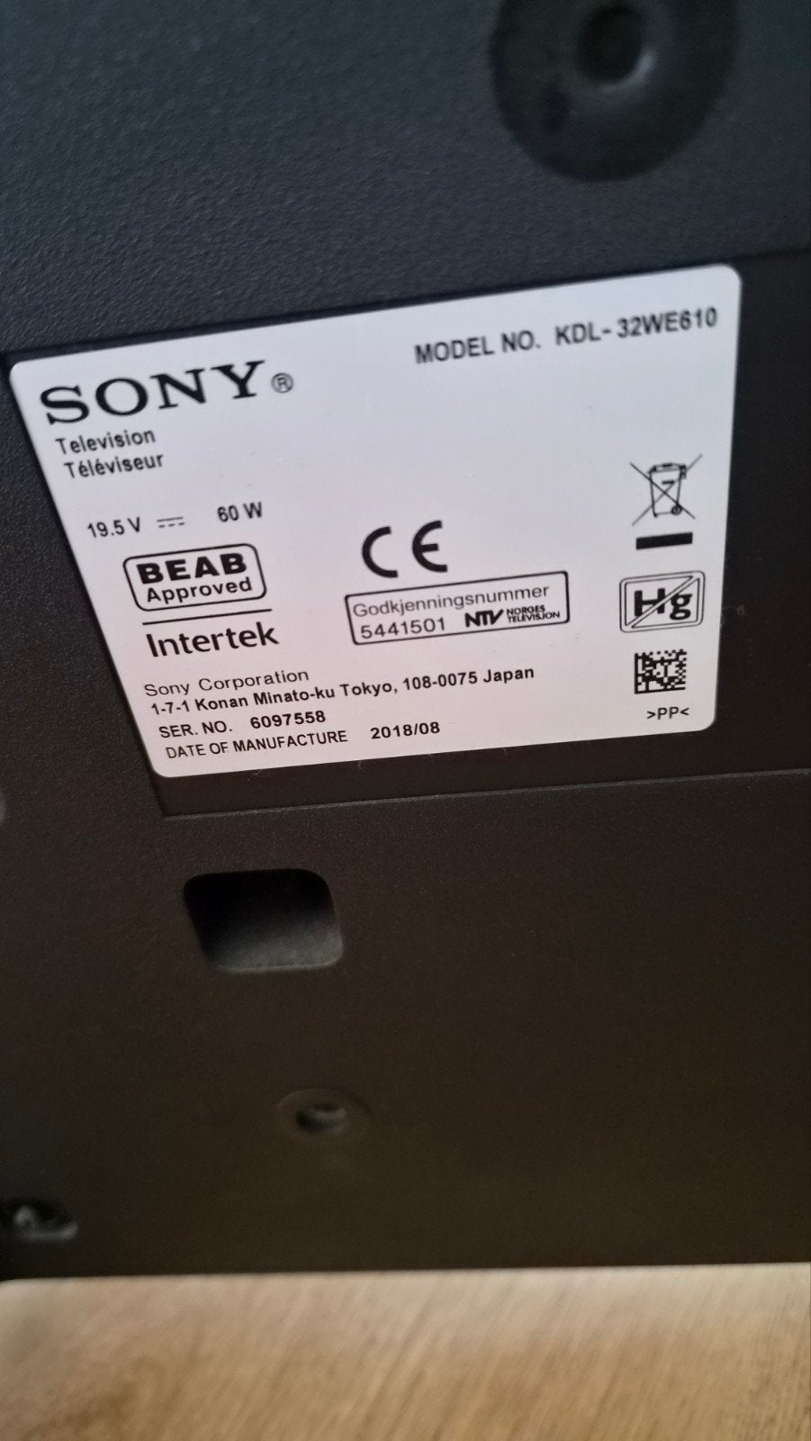 Foto 5 van Sony Bravia KDL-32WE610 32 inch Smart TV