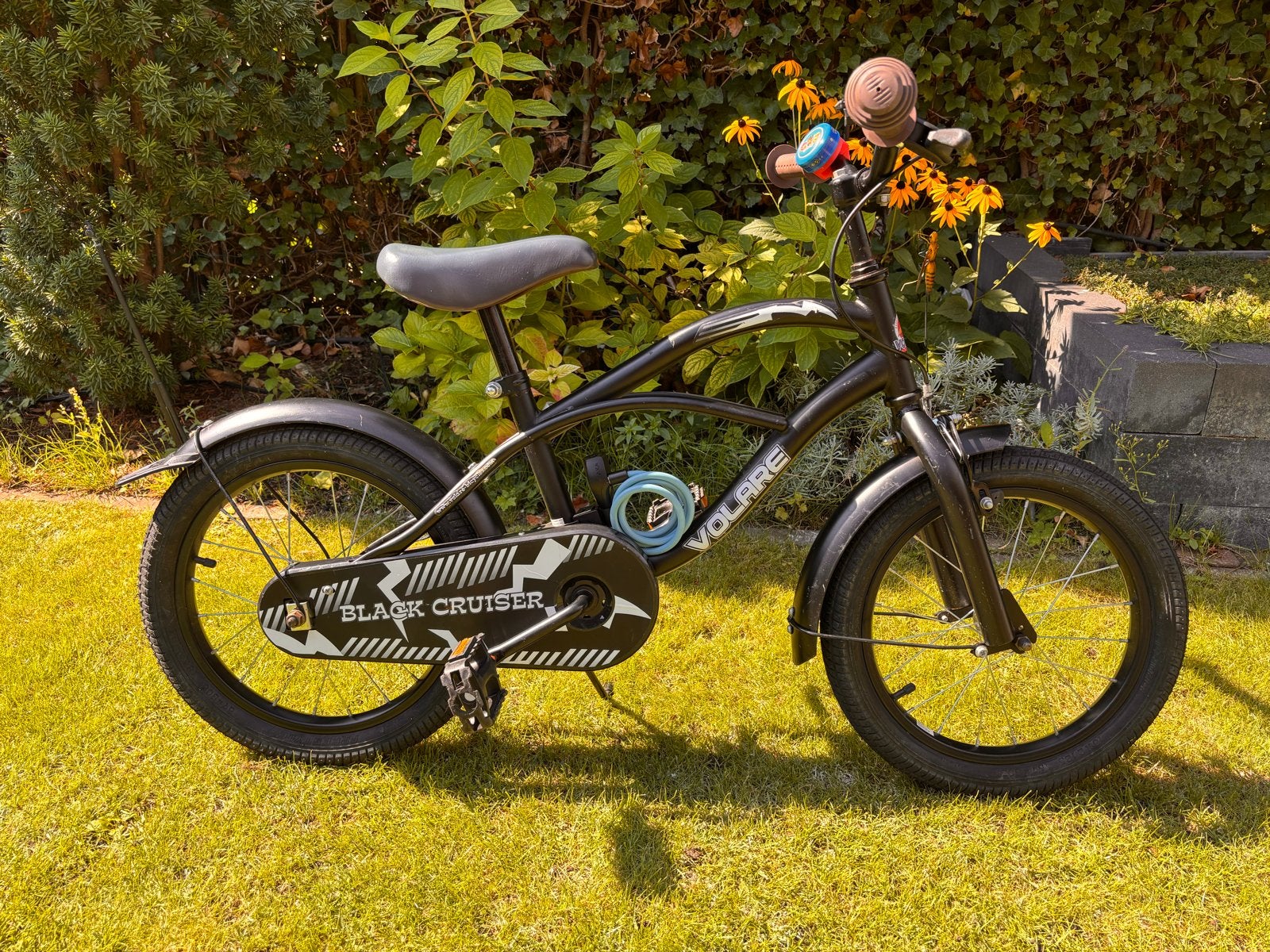 Volare Black Cruiser kinderfiets 16 inch, Ophalen, Gebruikt, Velgrem, 16 tot 20 inch