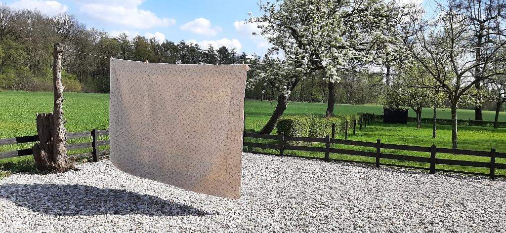 Katoenen sprei / grand foulard, Huis en Inrichting, Woonaccessoires | Plaids en Woondekens, Ophalen, Gebruikt