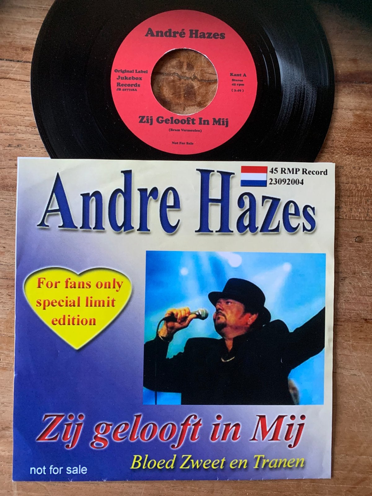 Piraten Schlager André Hazes Promo Zij gelooft in mij, Ophalen of Verzenden, Zo goed als nieuw, Nederlandstalig