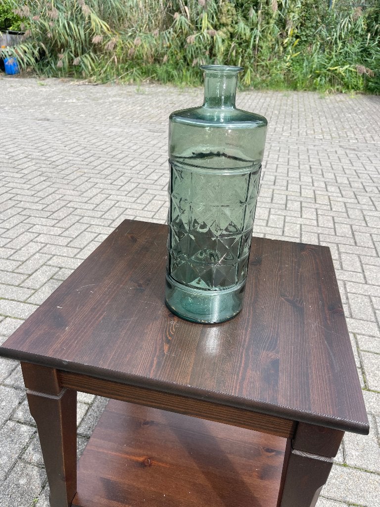 Vaas  ( 40 cm lang ), Huis en Inrichting, Ophalen, 40 cm, Groen, Gerecycled glas