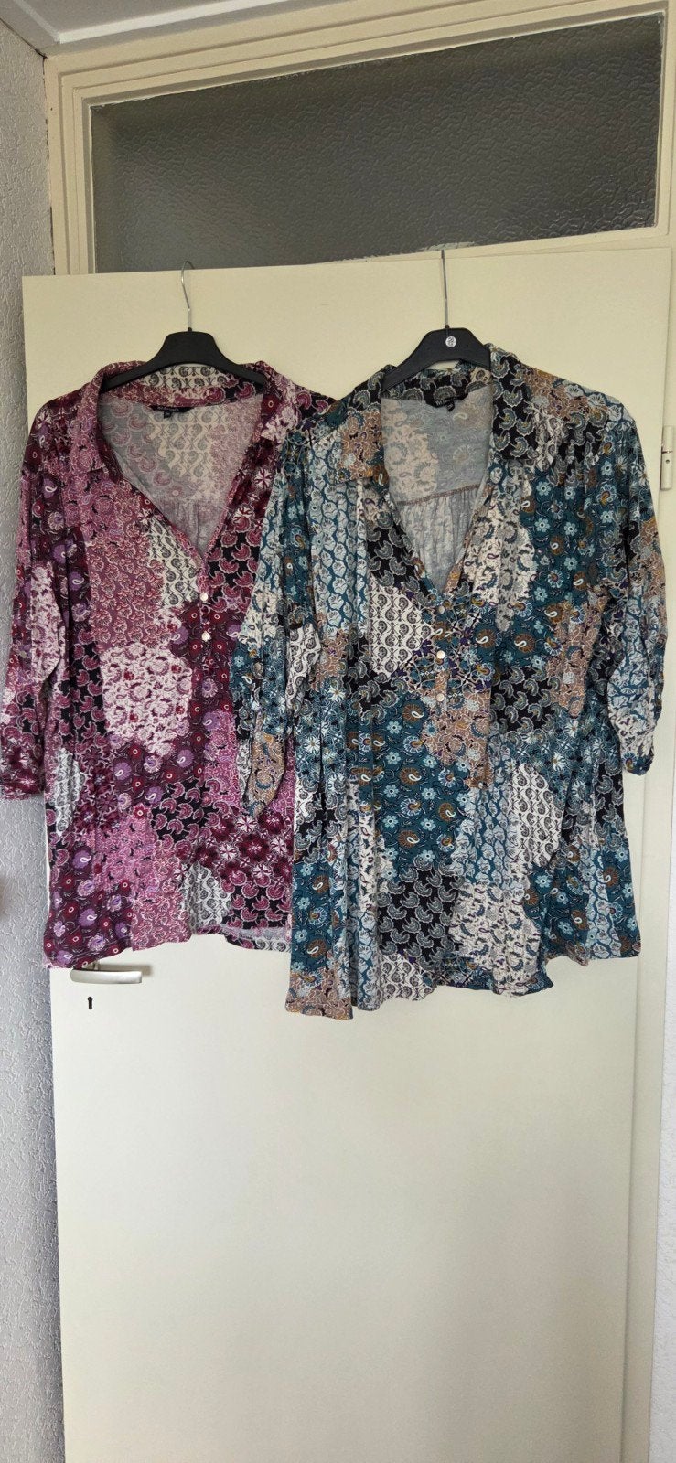 2 Dames shirts 2XL met leuke print, zachte stof, Ophalen of Verzenden