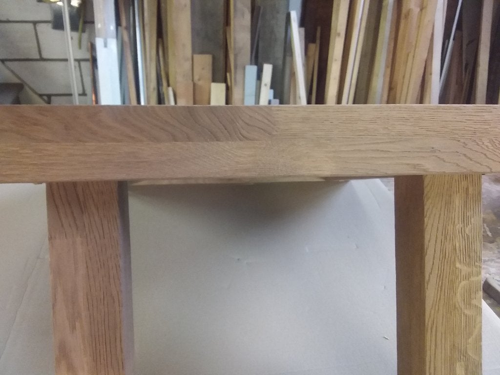 Rustiek eiken tafelpoten. 8x8 cm., Ophalen, Tafelpoot, 50 tot 100 cm, Nieuw