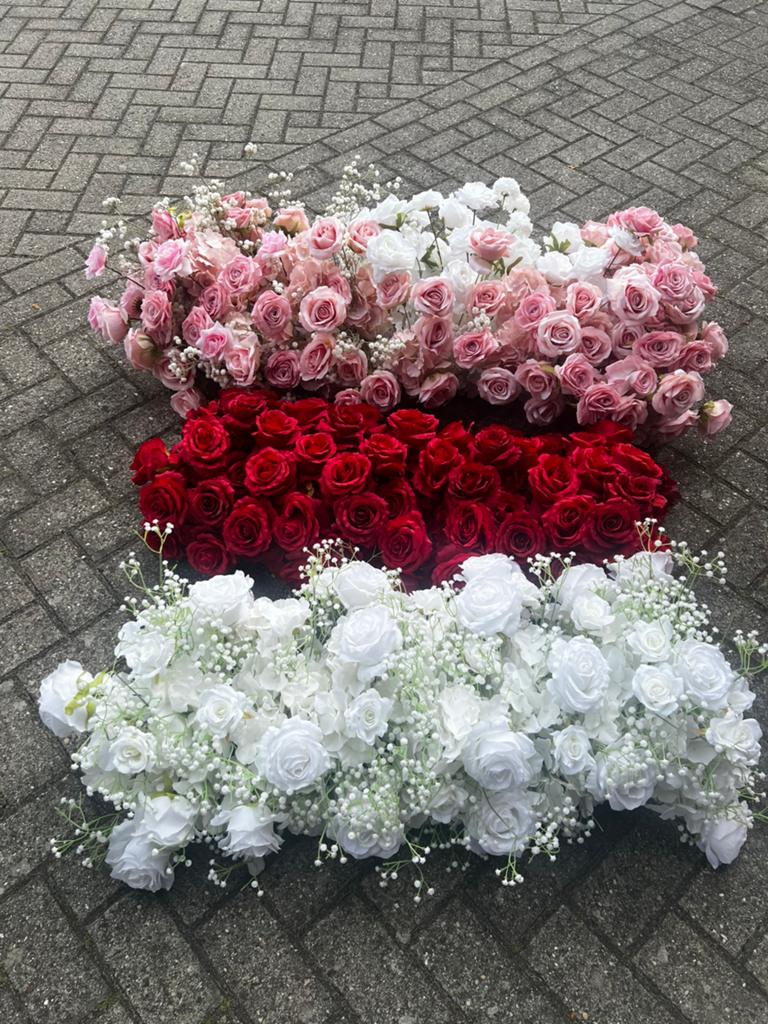 3x zijde bloemstukken, Ophalen, Overige soorten, Volle zon