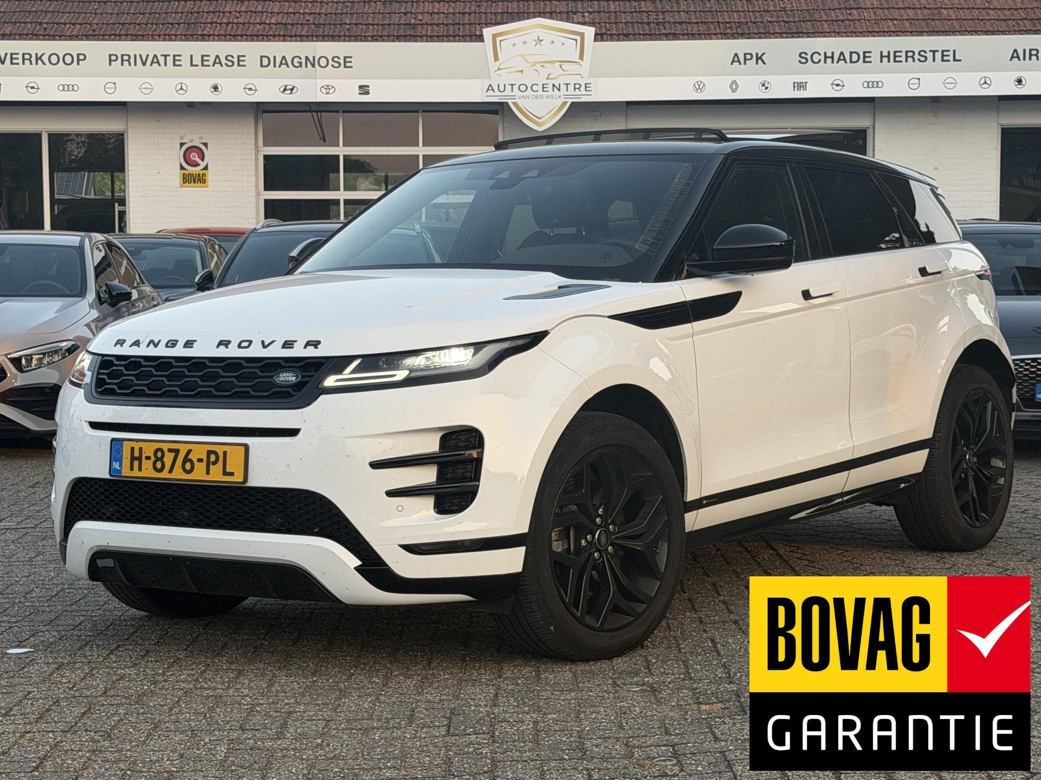 Land Rover Range Rover Evoque 2.0 P200 AWD R-Dynamic S PANO, 12 maanden, 1800 kg, 4 cilinders, Wit