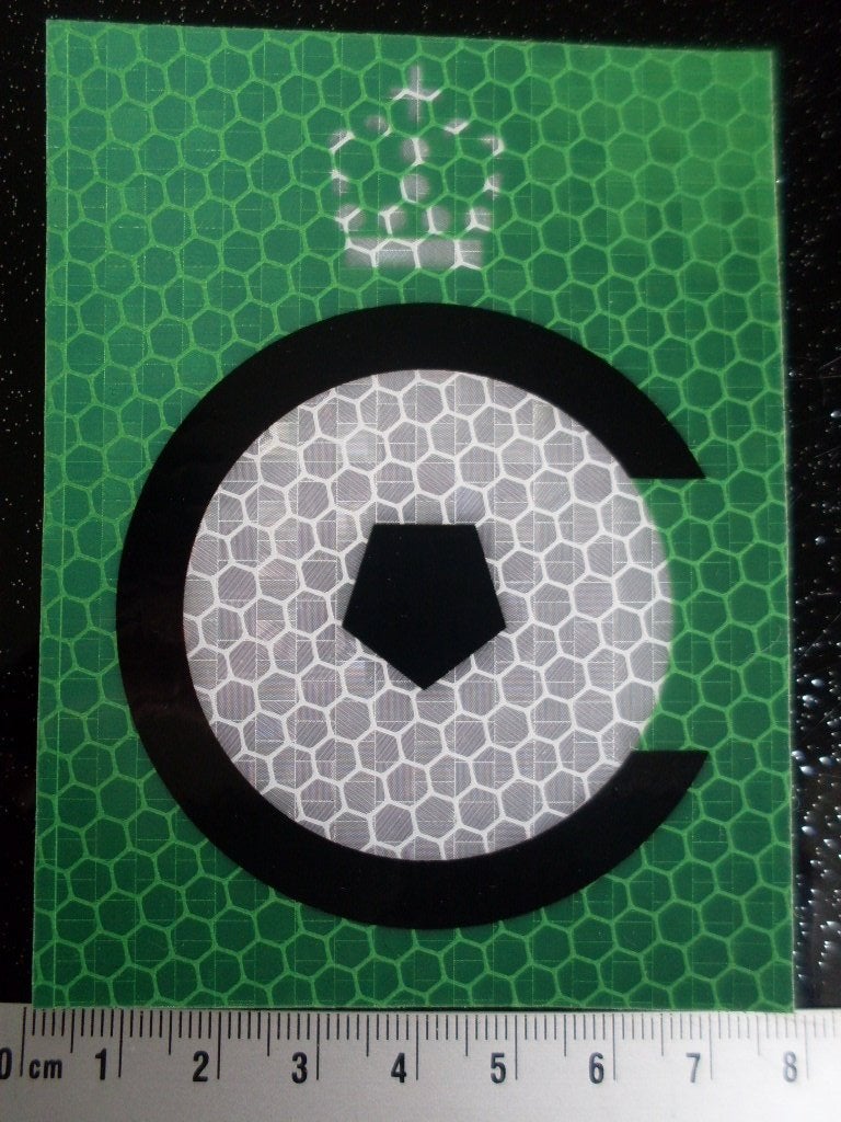 dikke reflecterende sticker Cercle Brugge KSV logo embleem 3, Verzenden, Zo goed als nieuw, Sport