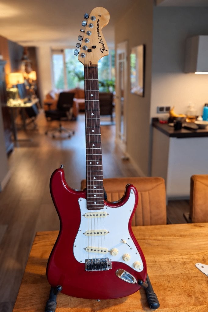 Fender Stratocaster Highway One crimson rood, Ophalen, Gebruikt, Solid body, Fender