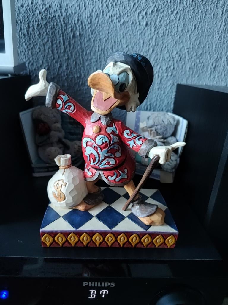 Jim Shore Scrooge McDuck Treasure Seeking Tycoon 6001285, Verzamelen, Disney, Zo goed als nieuw, Beeldje of Figuurtje, Overige figuren