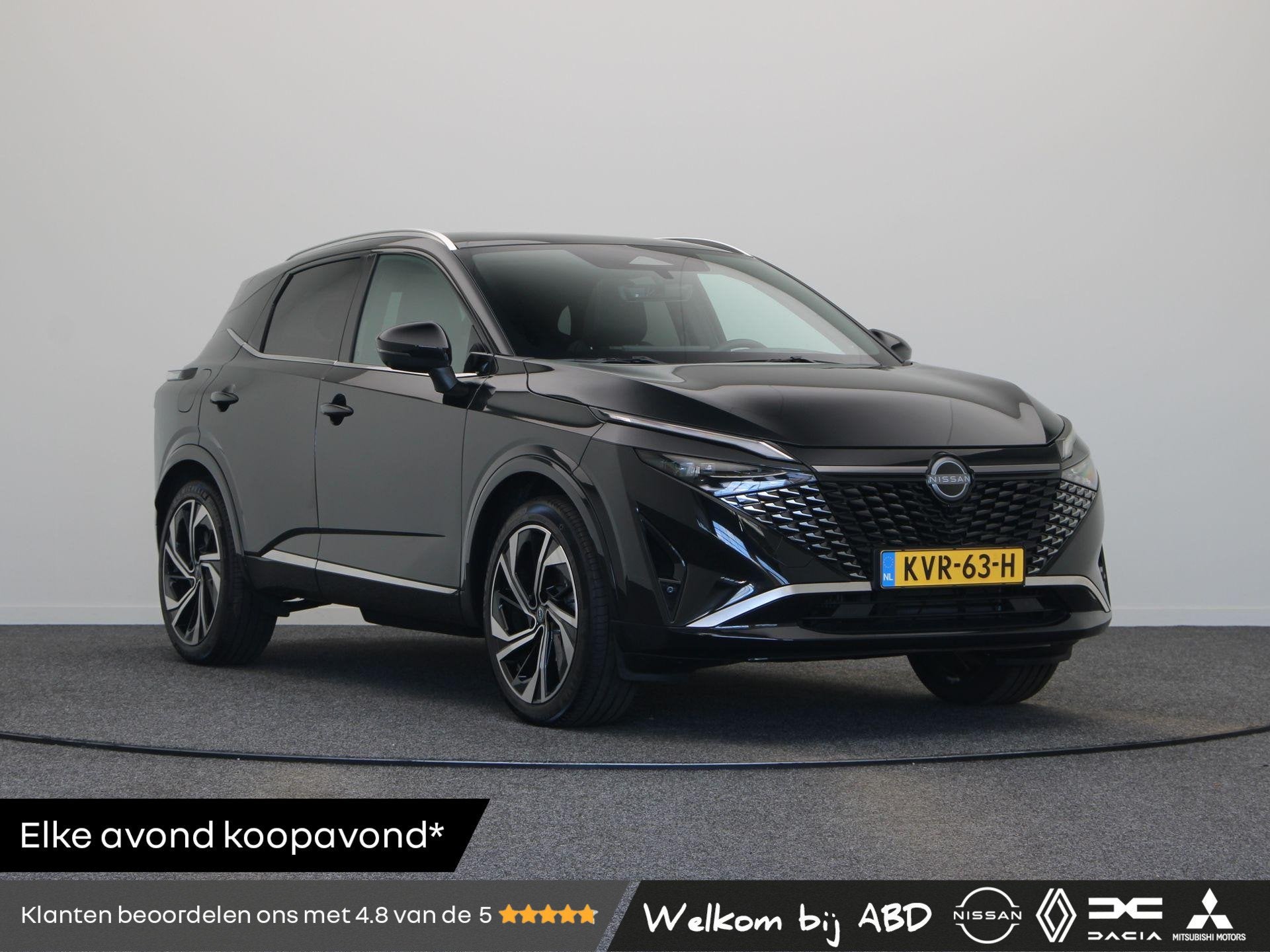 Nissan Qashqai 158pk MHEV Xtronic Tekna Plus | Bose Audio |, Auto's, Dealer onderhouden, Euro 6, 4 cilinders, Zwart