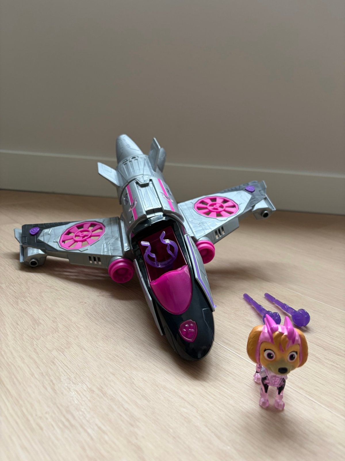 Paw Patrol Mighty Movie Vliegtuig Skye, Ophalen of Verzenden, Zo goed als nieuw