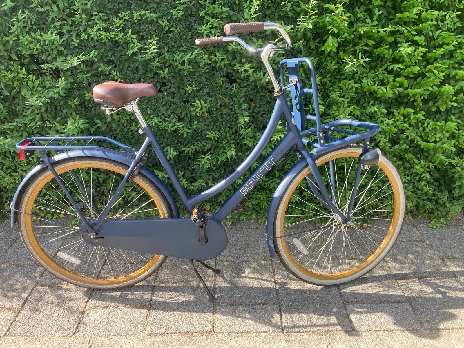Spirit transportfiets damesfiets blauw, Terugtraprem, Gebruikt, 50 tot 53 cm, Ophalen