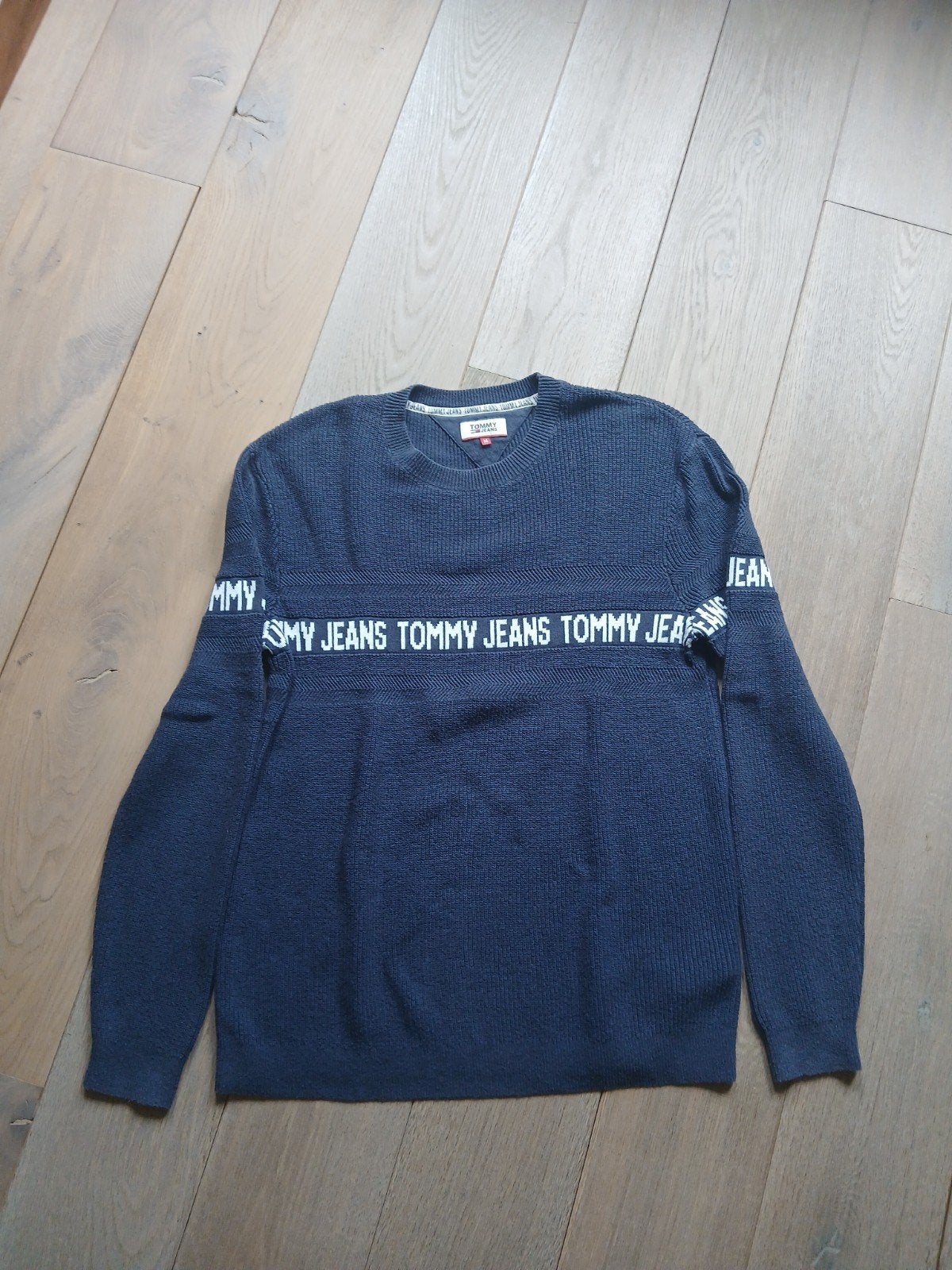 Tommy Jeans trui donkerblauw maat M 100% katoen, Kleding | Heren, Truien en Vesten, Zo goed als nieuw, Tommy Jeans, Verzenden