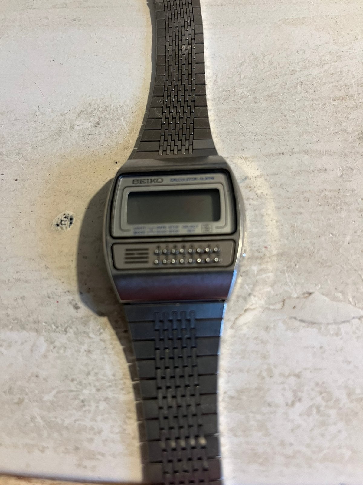 Seiko calculator jaren 70, Ophalen of Verzenden, Staal, Seiko, 1960 of later