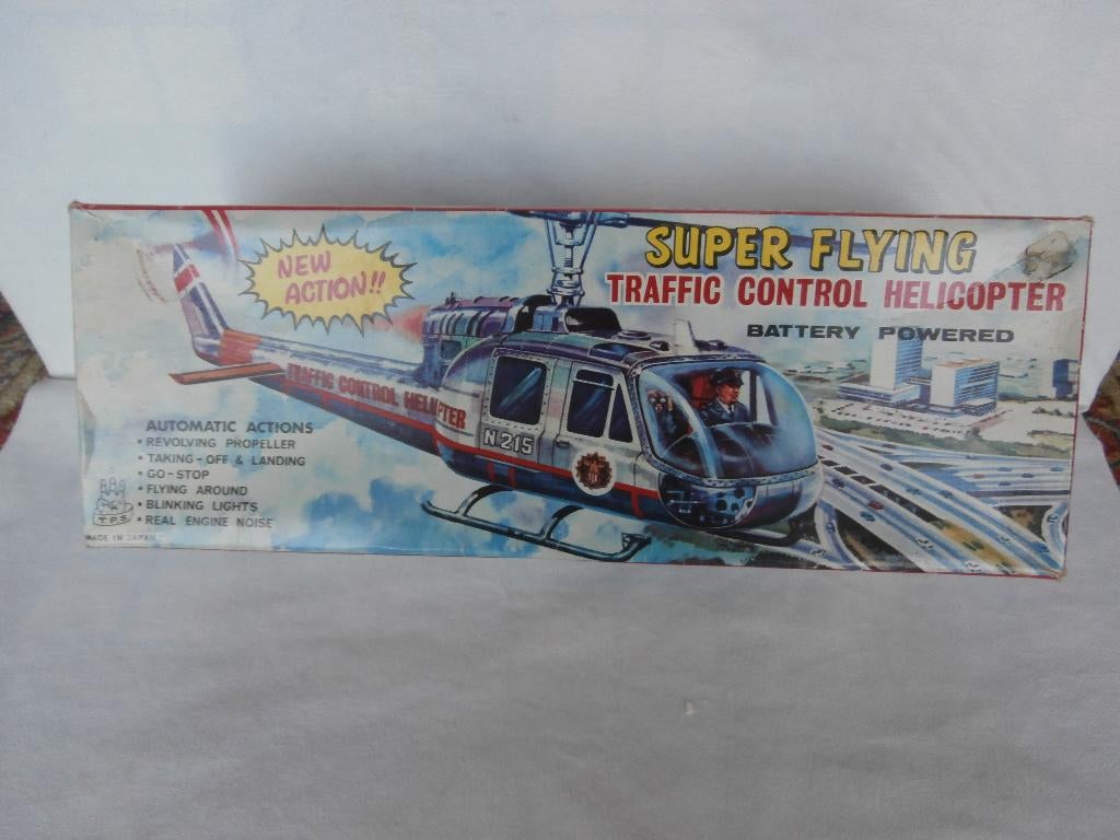Blikken traffic control Helicopter 34 cm TPS Japan in ovp., Ophalen of Verzenden