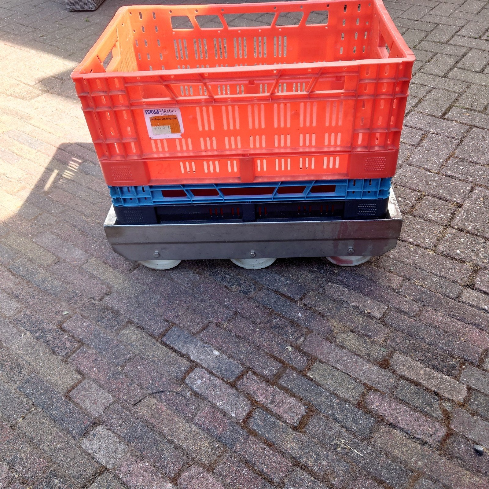 Rvs trolley, Ophalen of Verzenden, Krat, Minder dan 35 cm