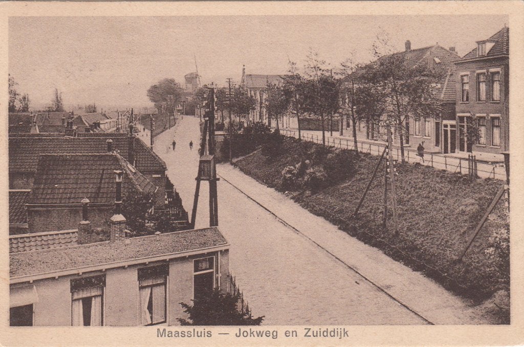 Maassluis, Jokweg en Zuiddijk 1923, Verzamelen, Verzenden, 1920 tot 1940, Gelopen, Zuid-Holland
